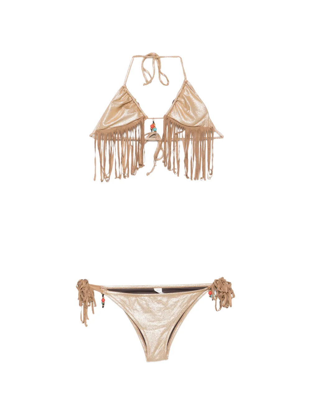 BIKINI MI.MA Bikini con frange - Oro