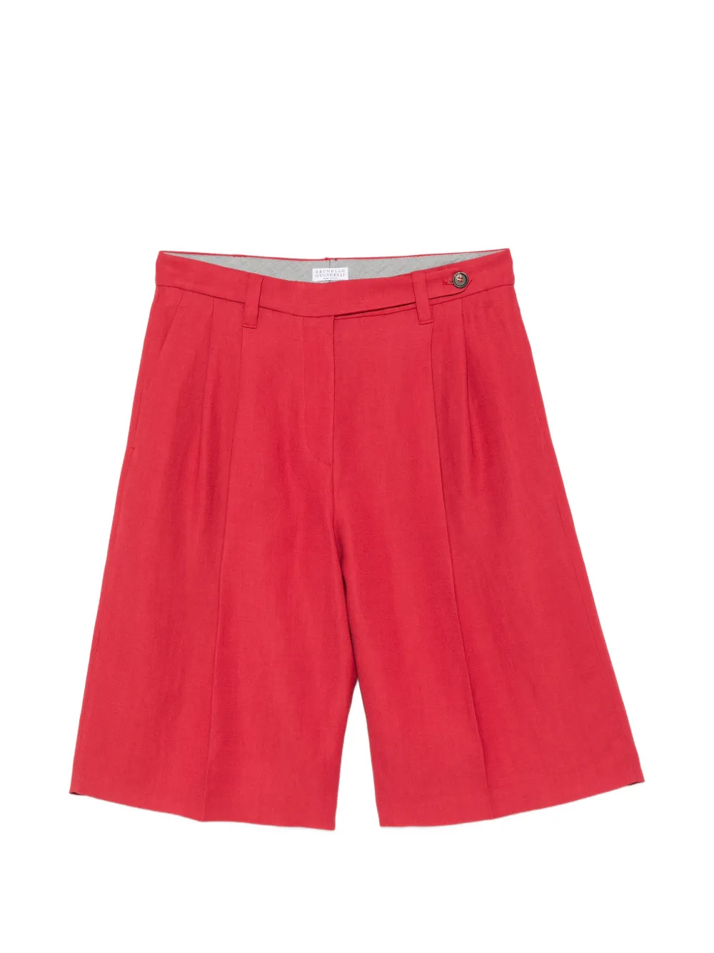 Brunello Cucinelli Bermuda con pieghe - Rosso