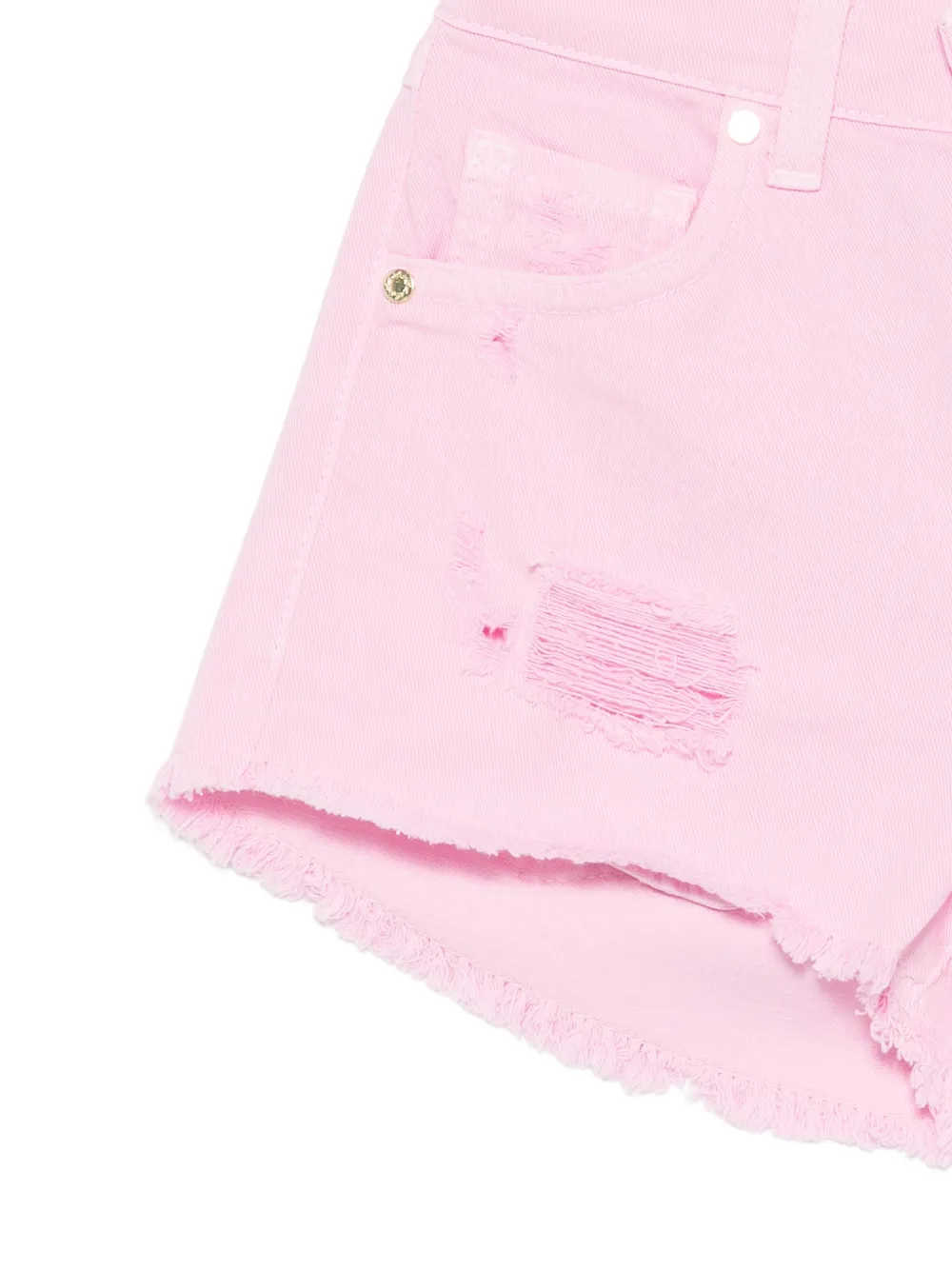 Miss Grant Kids Shorts met gerafeld effect Roze