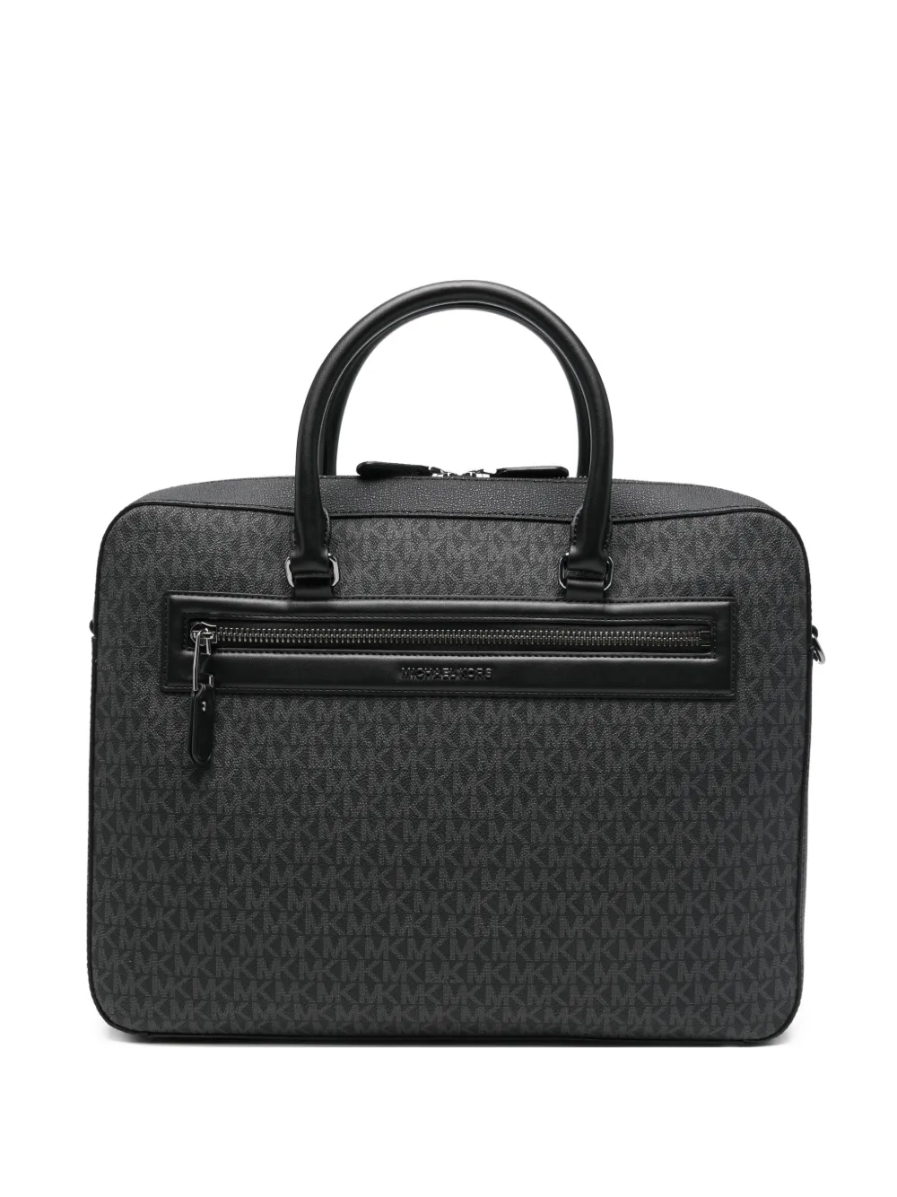 Michael Kors logo-print zip briefcase - Grau