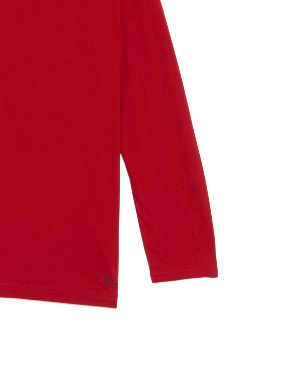  Y's Logo Print Long Sleeve T-shirt - Red 
