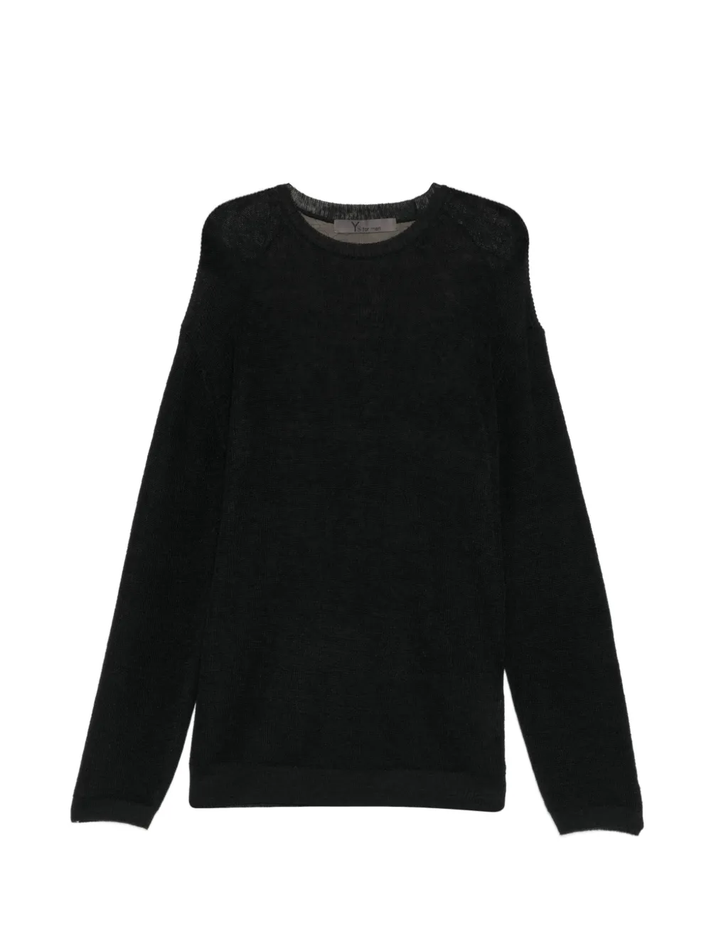 Y's textured logo print knitwear - Black
