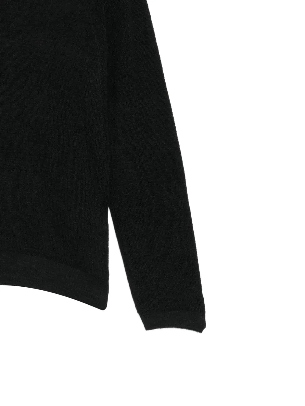 Y's Trui met logoprint en textuur Zwart