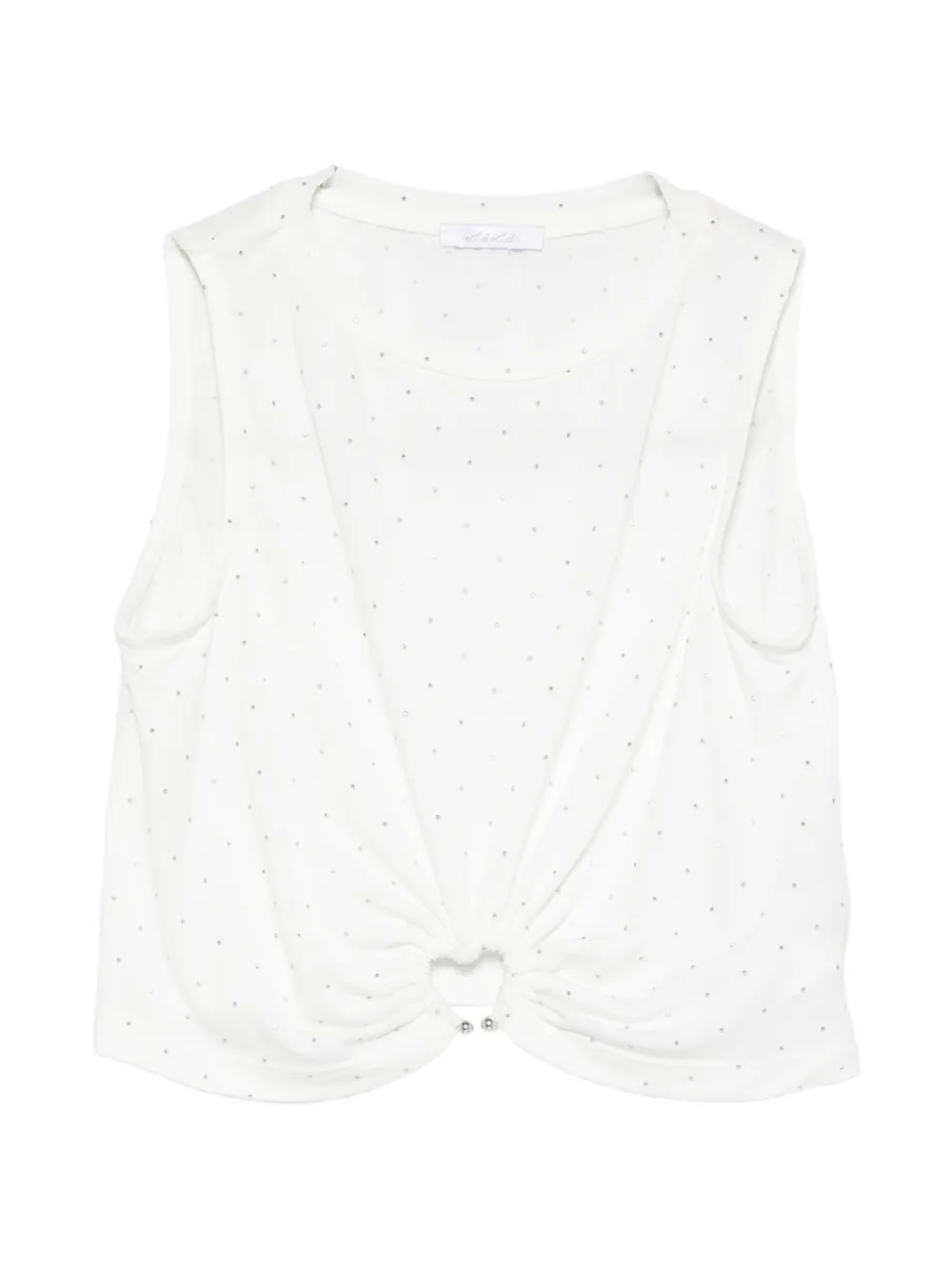 Miss Grant Kids knot detail top - Bianco