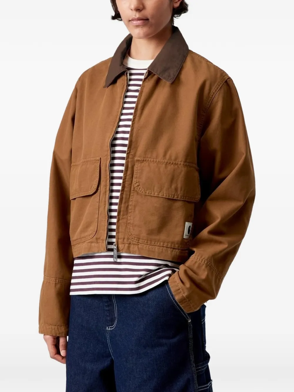 Carhartt WIP Cropped jack met zakken Bruin