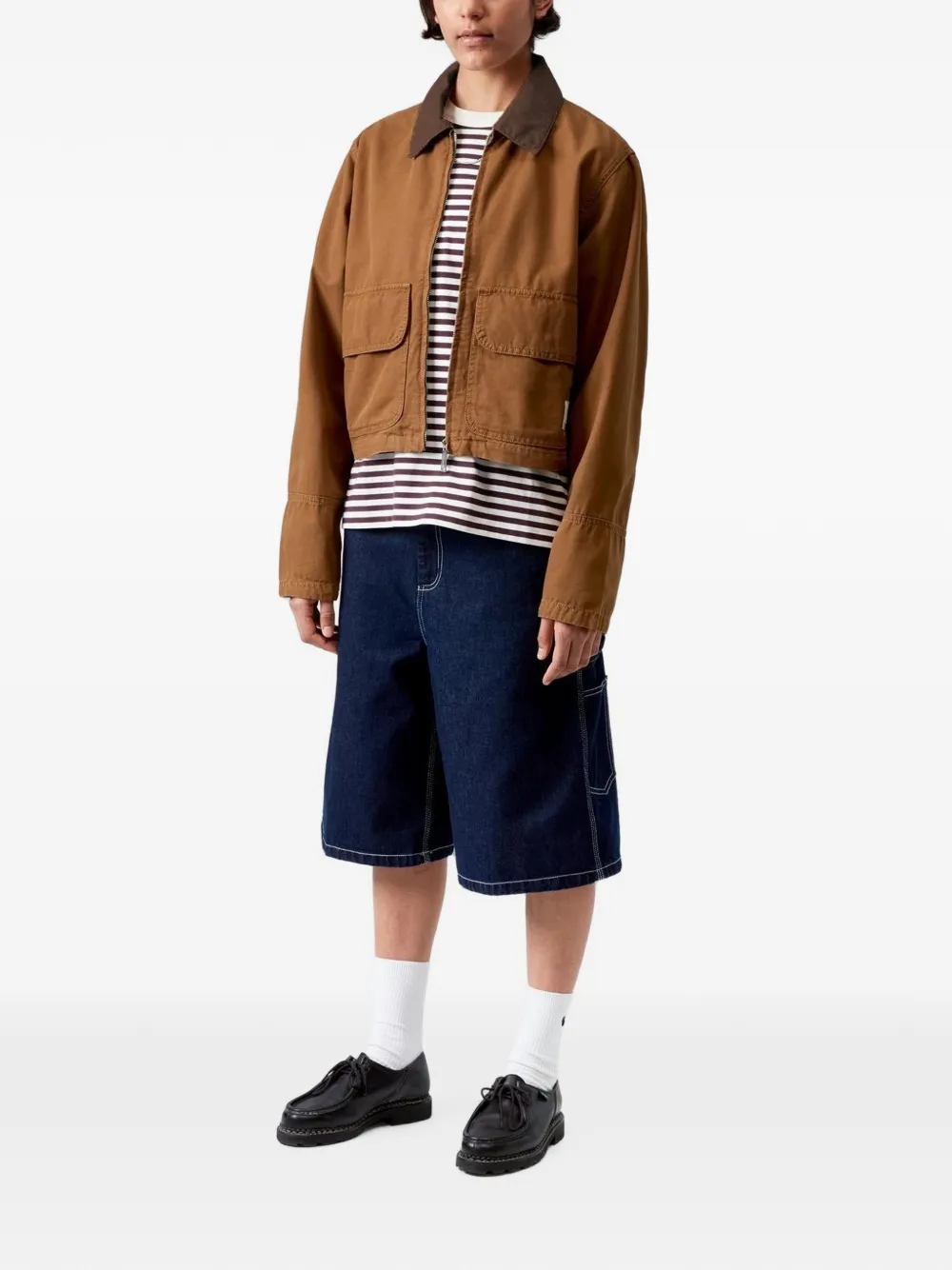 Carhartt WIP Cropped jack met zakken Bruin