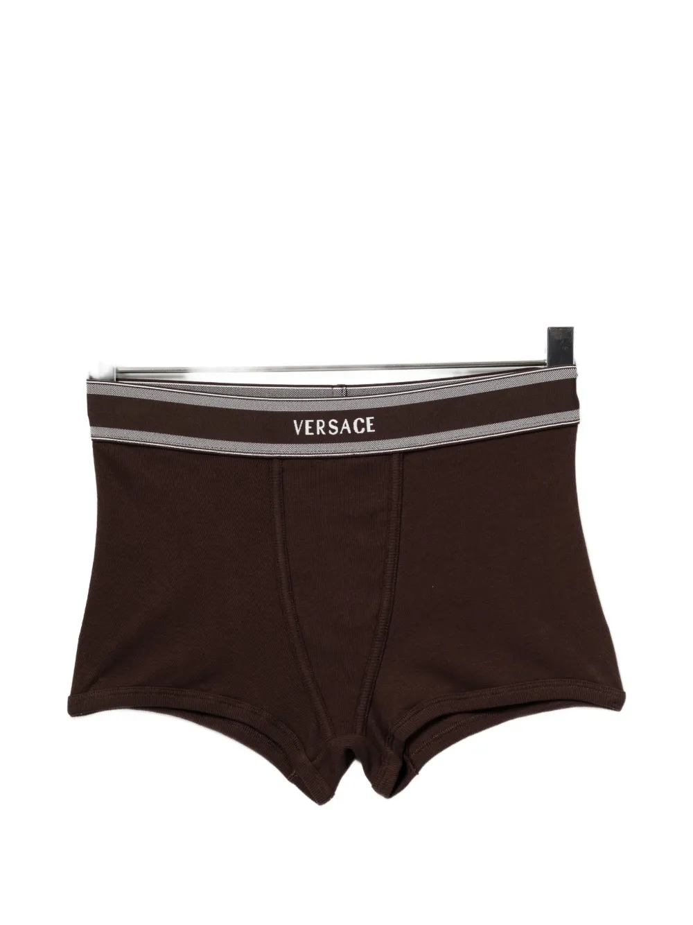 Versace logo-waistband trunks - Marrone