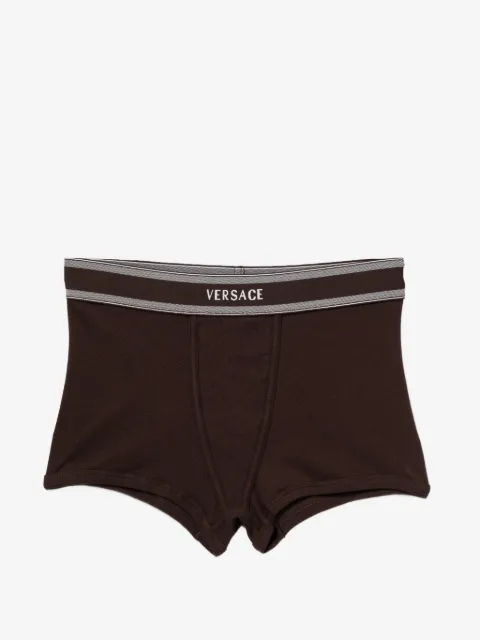 Versace traje de baño con logo en la pretina