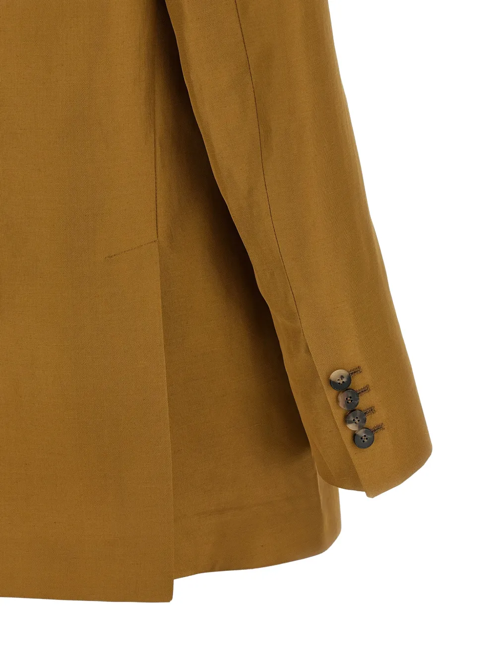Alberto Biani Blazer met dubbele rij knopen en puntige revers Bruin