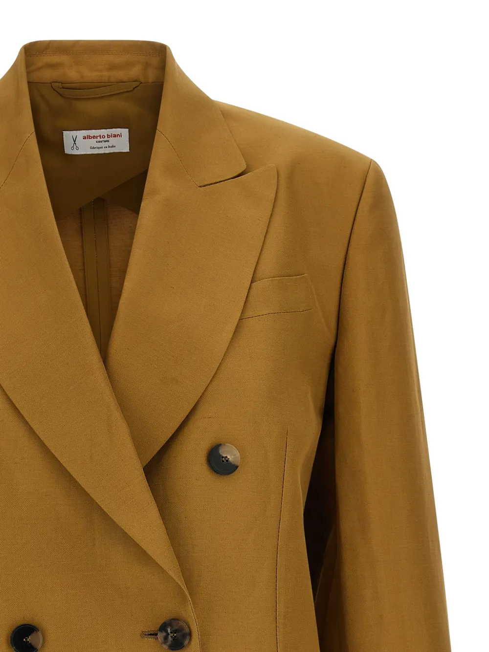  Alberto Biani Double-breasted Peak Lapels Blazer - Brown 