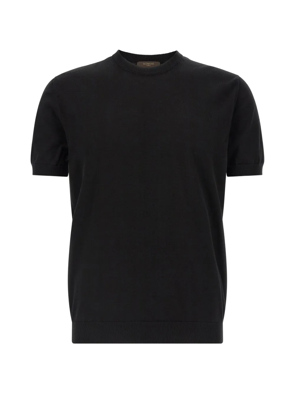 Zanone crew neck cuffed cotton sweater - Nero