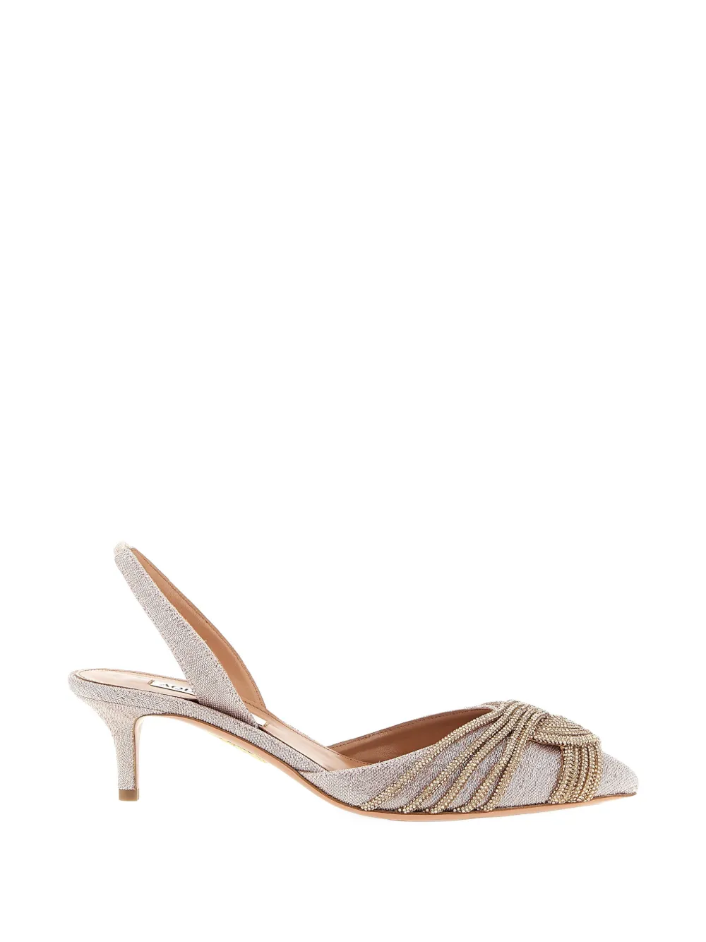 Aquazzura Gatsby slingback pumps Beige