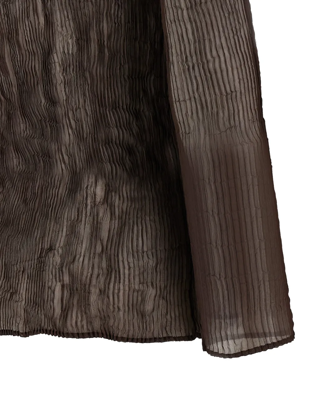  Issey Miyake Pleated V-neck Sweater - Brown 
