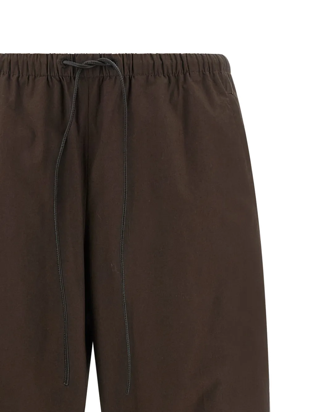 Yves Salomon Leren broek met geperforeerd vlak Bruin