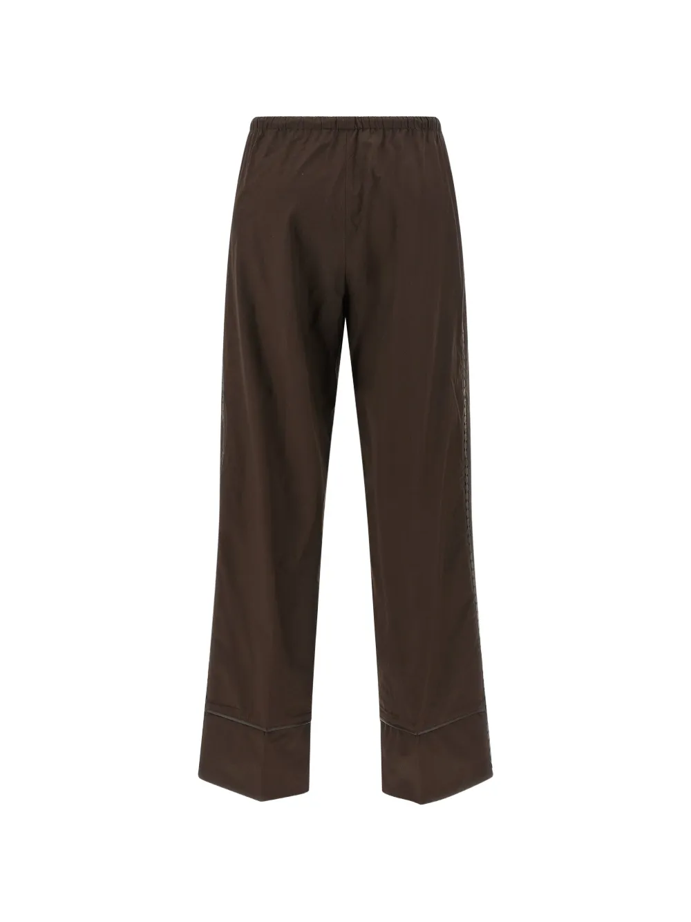  Yves Salomon Perforated Leather Insert Pants - Brown 