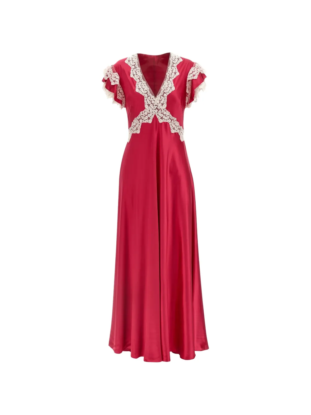 Alberta Ferretti V-neck dress - Rosso