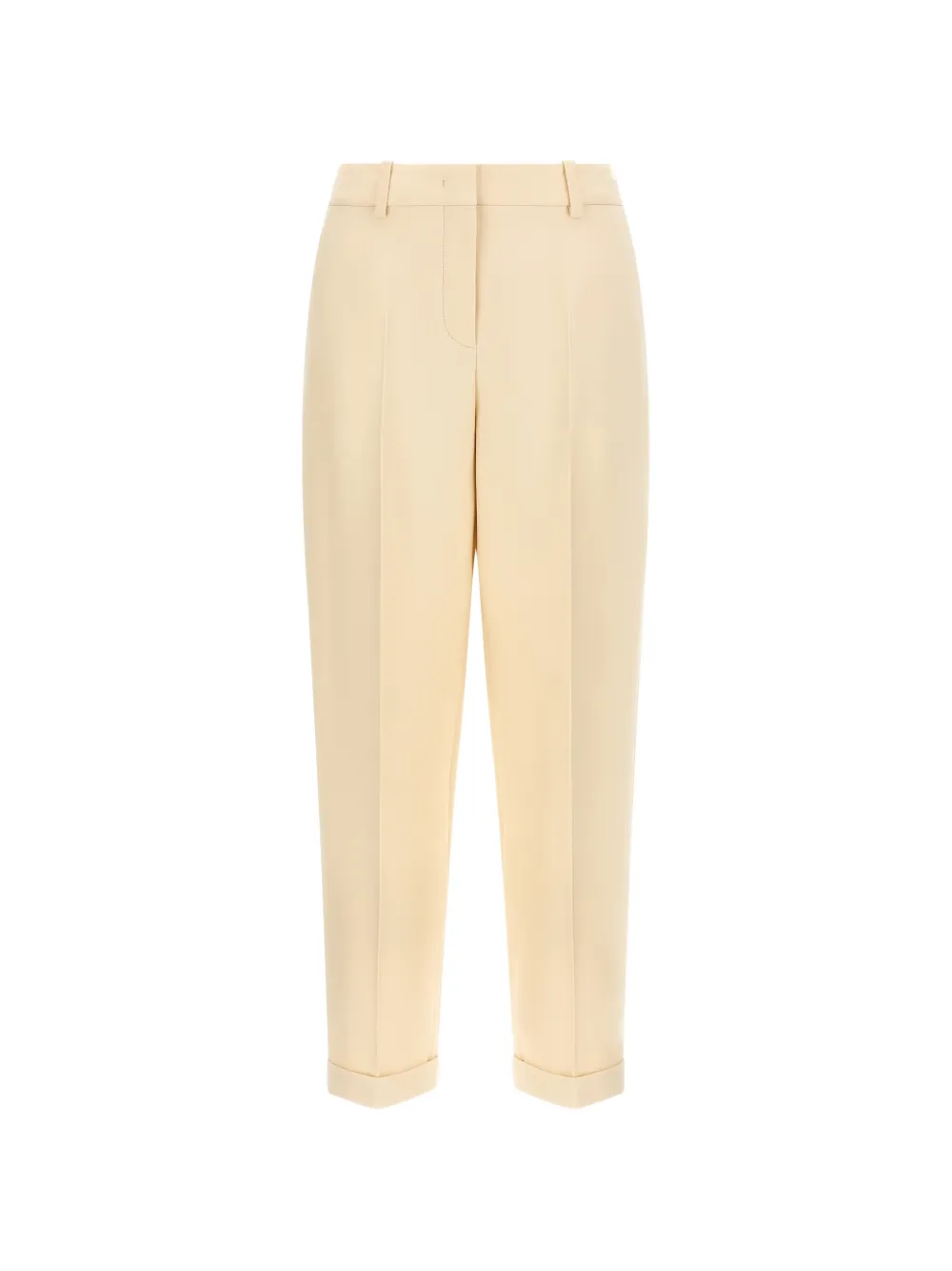 FENDI embroidered-logo pleated trousers - Toni neutri