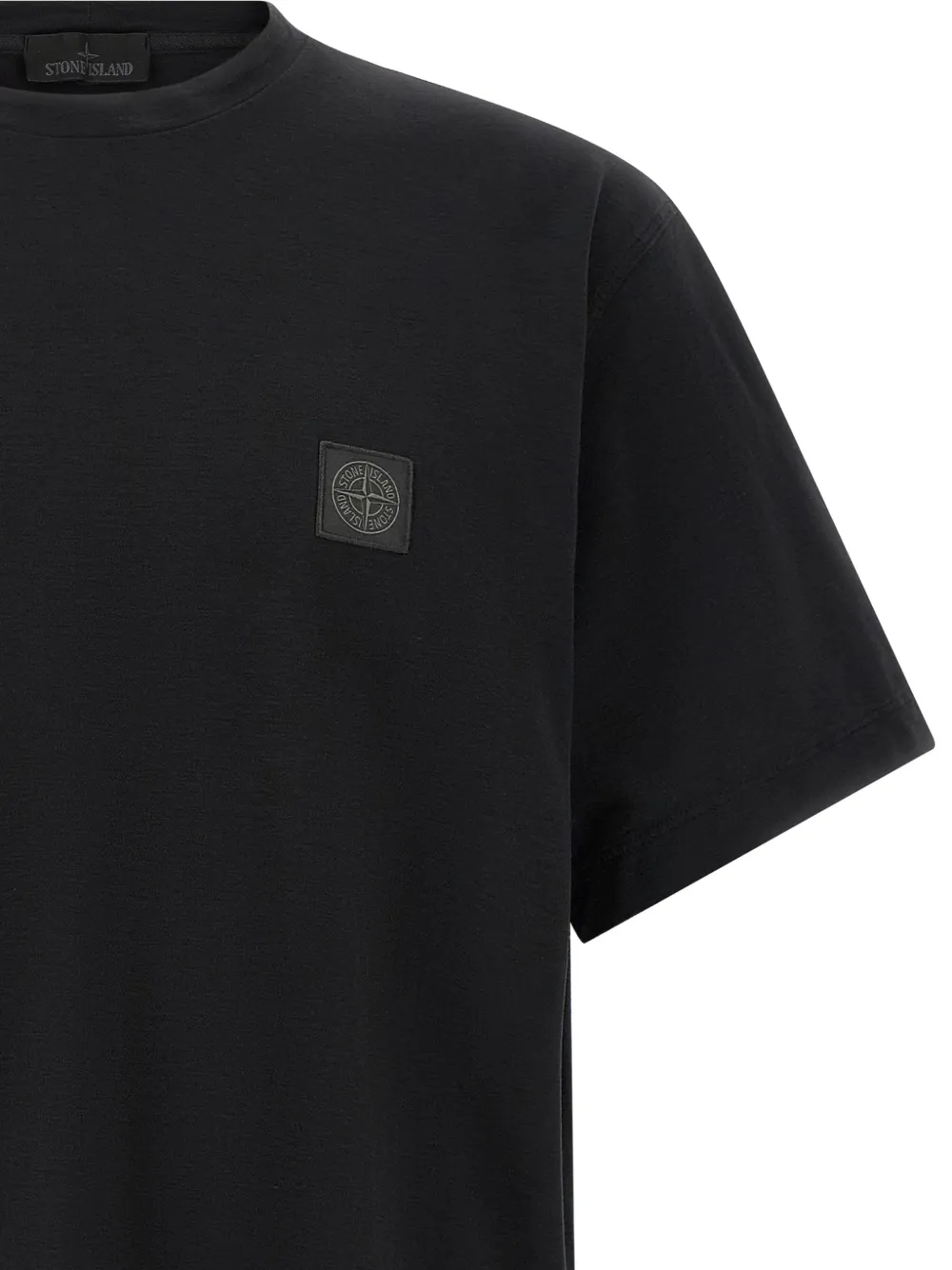 Stone Island T-shirt met logopatch Zwart