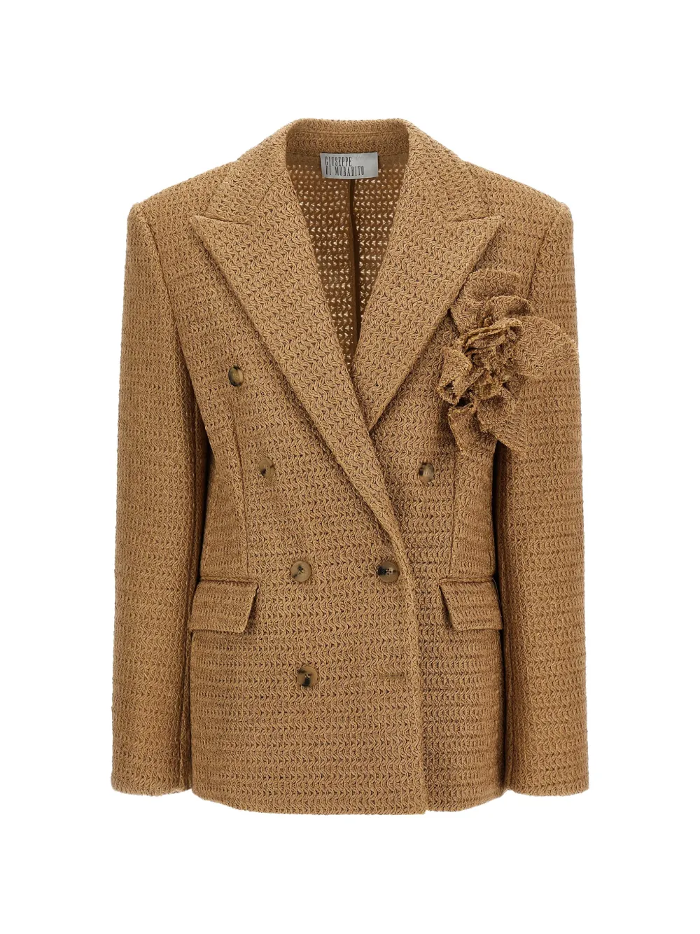 Giuseppe Di Morabito braided-flowe blazer - Marrone