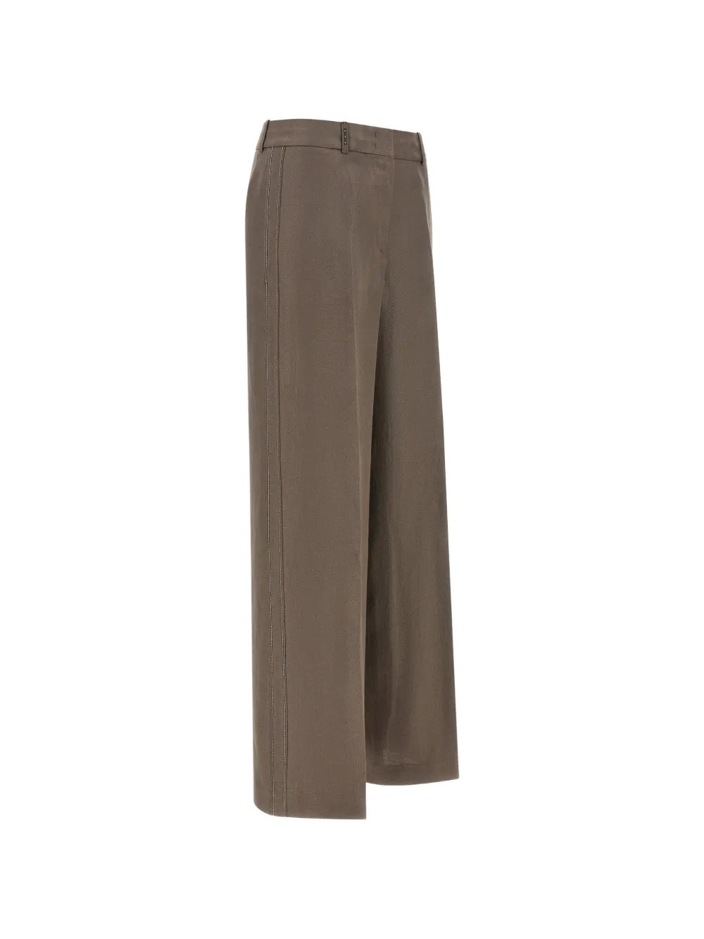 Peserico Linnen broek Bruin