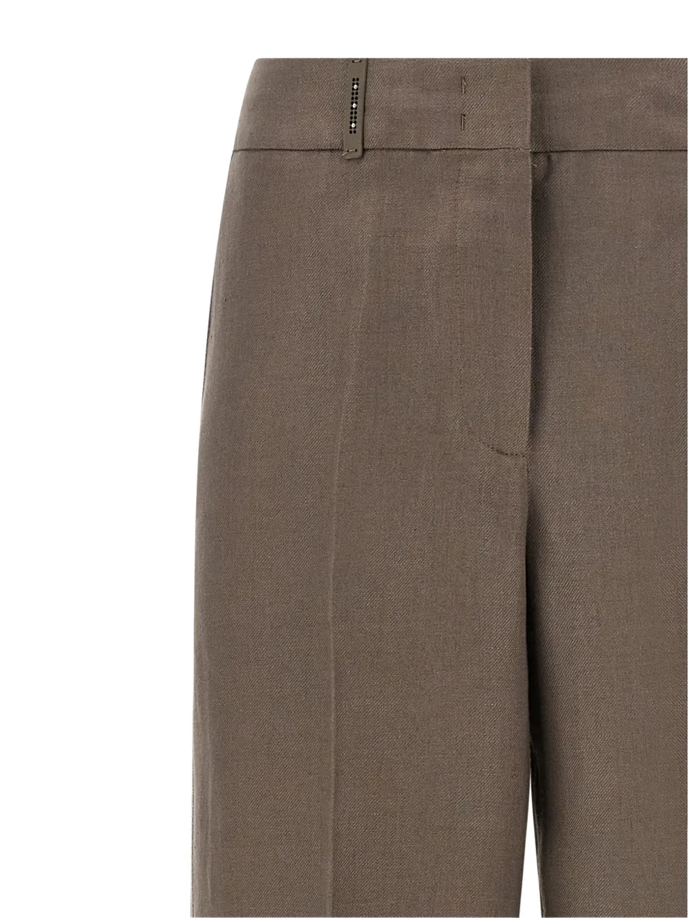 Peserico Linnen broek Bruin