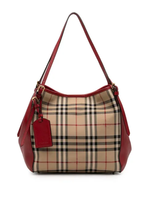 Burberry Pre-Owned 2000-2017 Small Haymarket Check Canvas and Leather Canterbury tote bag