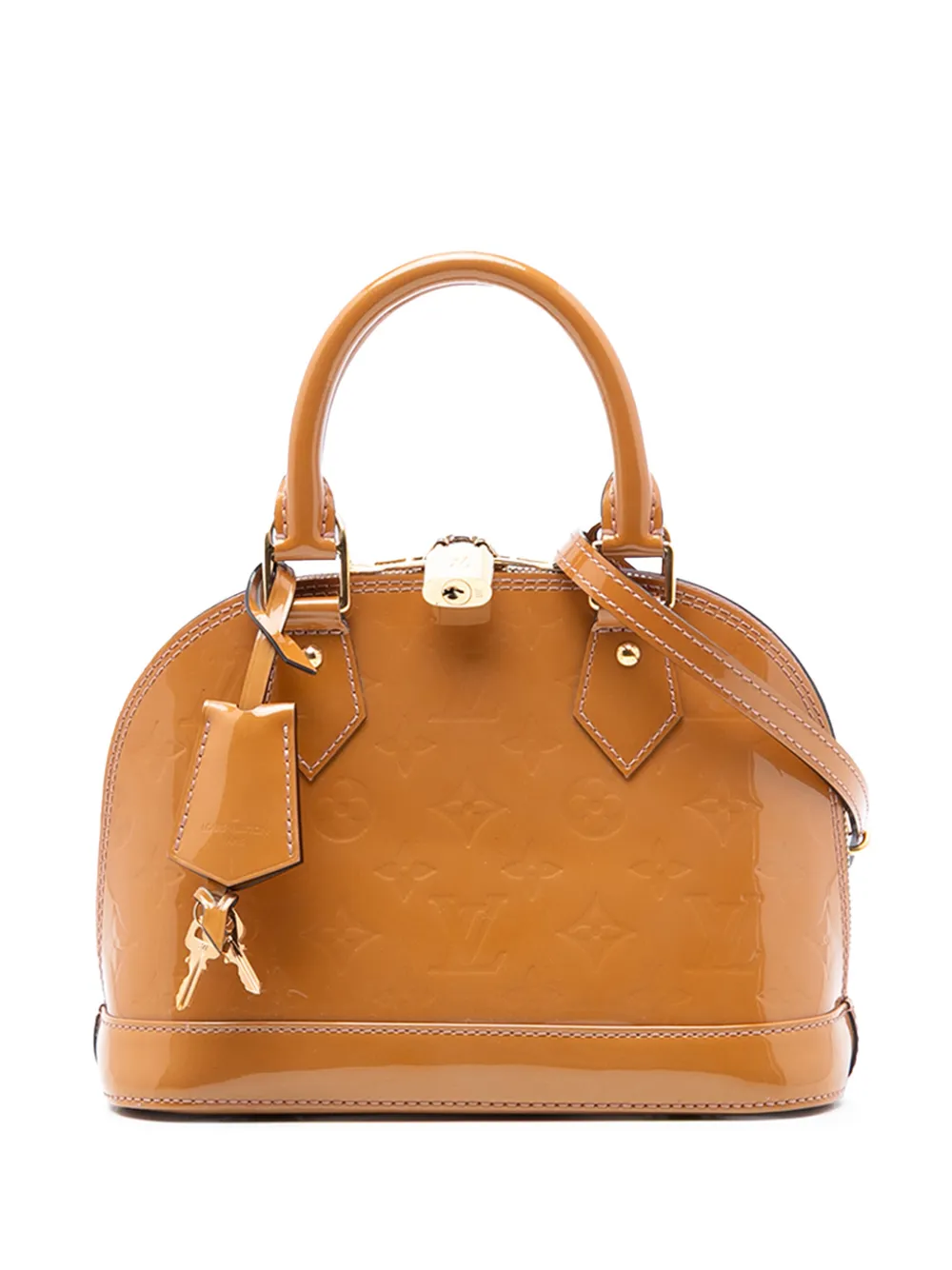 Louis Vuitton Pre-Owned 2012 Monogram Vernis Alma BB satchel - Marrone