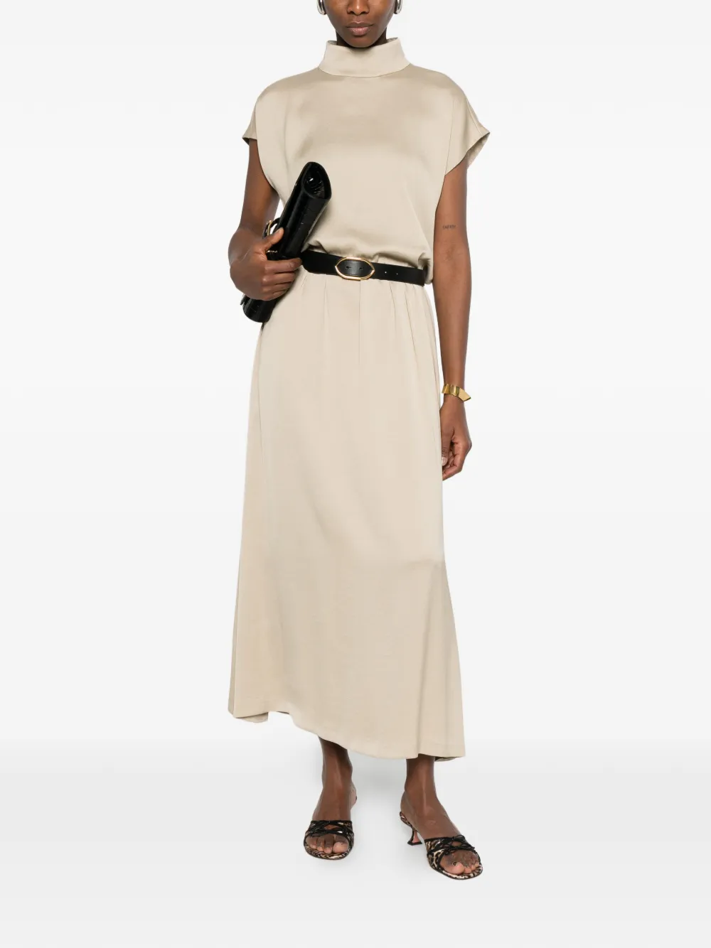 Drykorn Midi-plooirok Beige