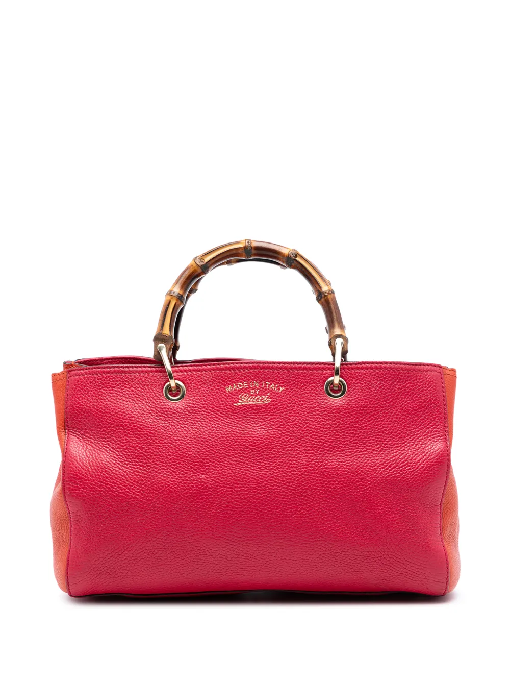 Gucci Pre-Owned 2016-2025 Medium Bicolor Calfskin Bamboo Shopper satchel - Rosa