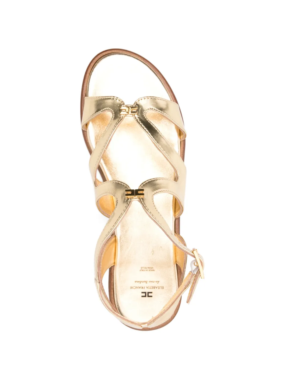 Elisabetta Franchi Kids Sandalen met gesp Goud