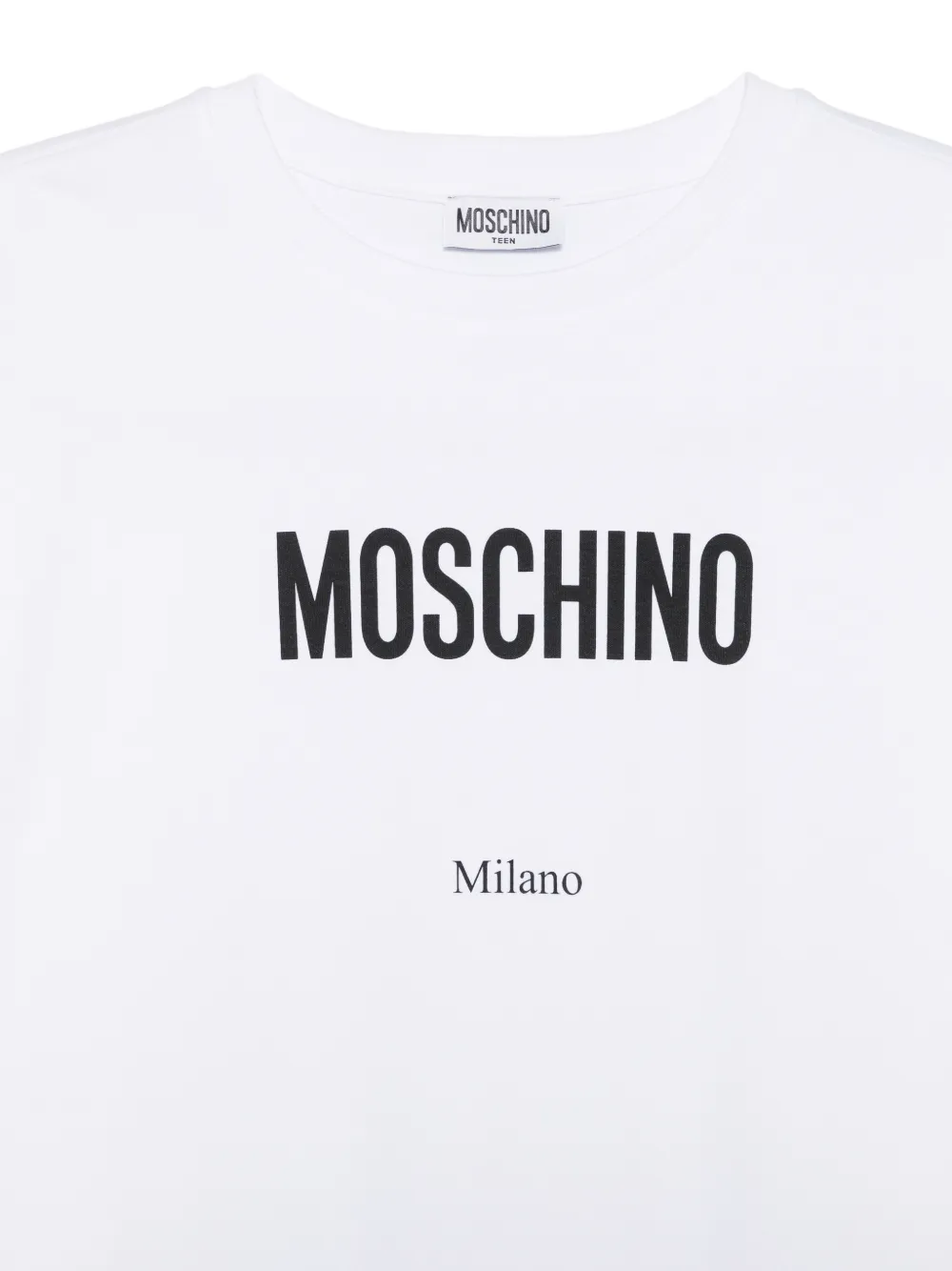 Moschino Kids Katoenen T-shirt Wit