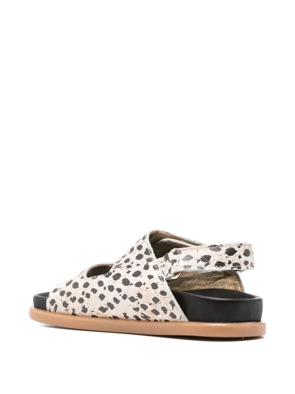 Elisabetta Franchi Kids Sandalen met logoprint Beige