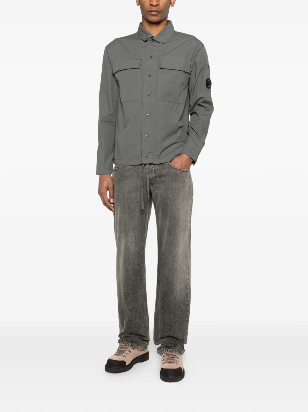  C.p. Company Patch Pocket Shirt - Grey 