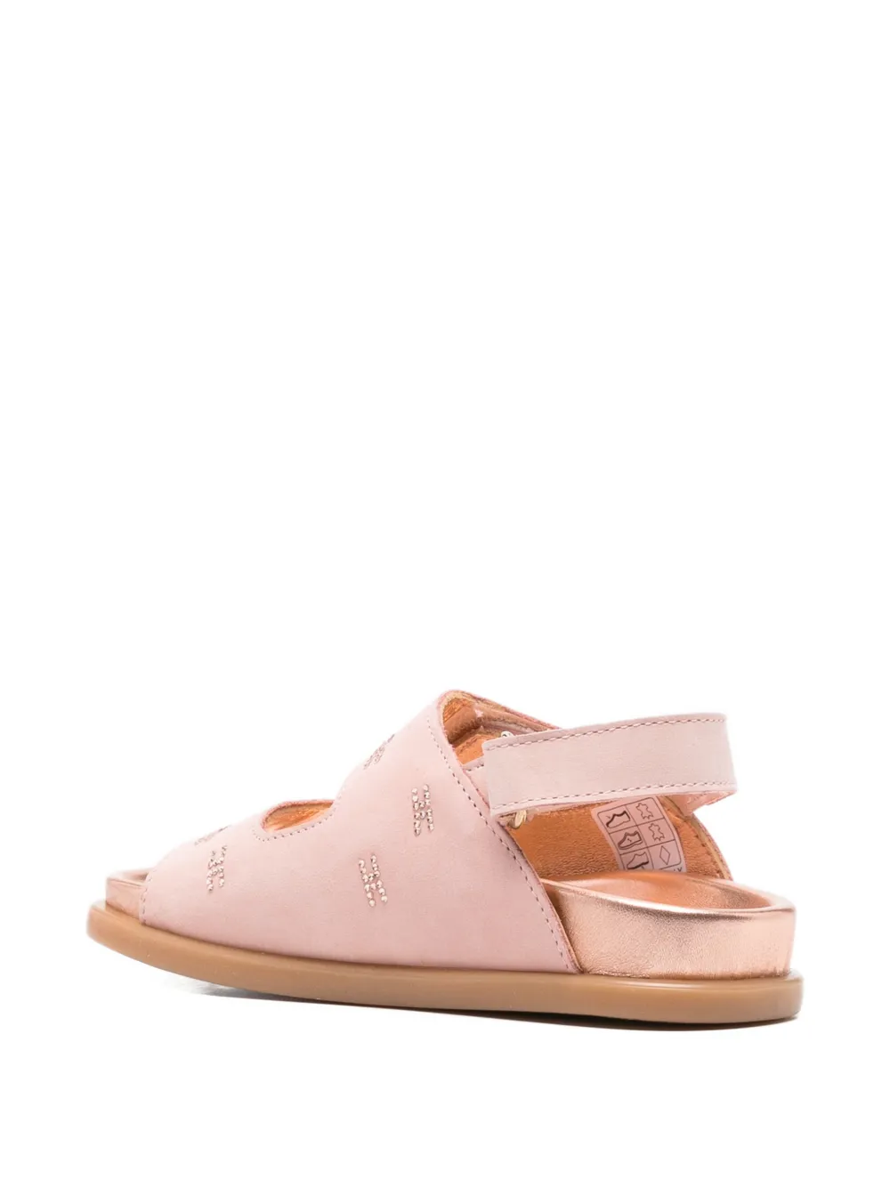 Elisabetta Franchi Kids Sandalen met geperforeerd bandje Roze