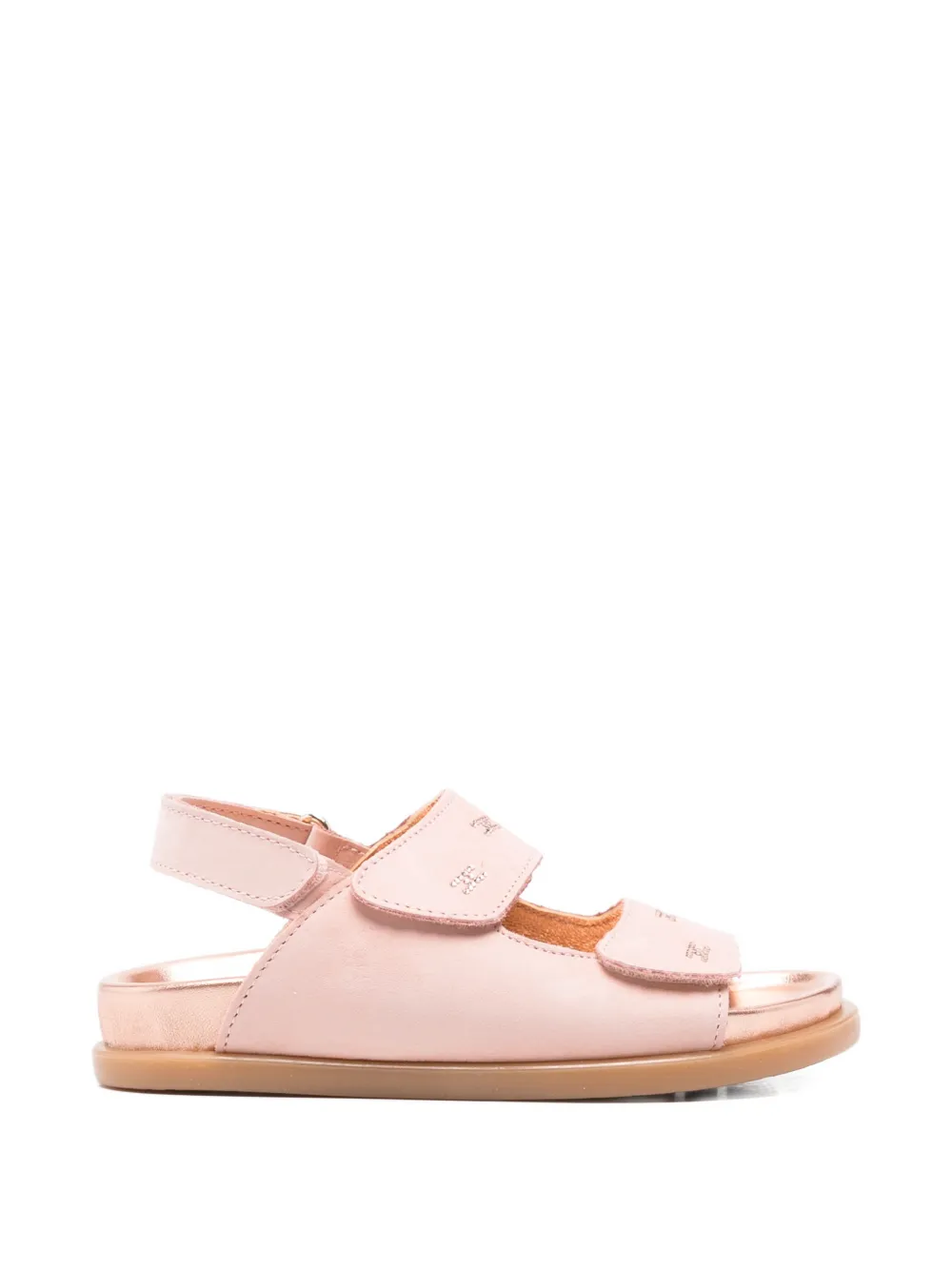 Elisabetta Franchi Kids pierced strap sandals - Rosa