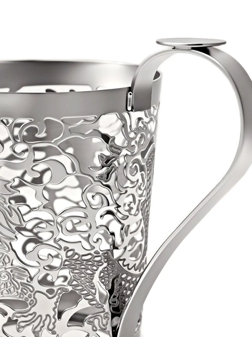 Shanghai Tang kristallen glazen met draak patroon (set van drie) Zilver