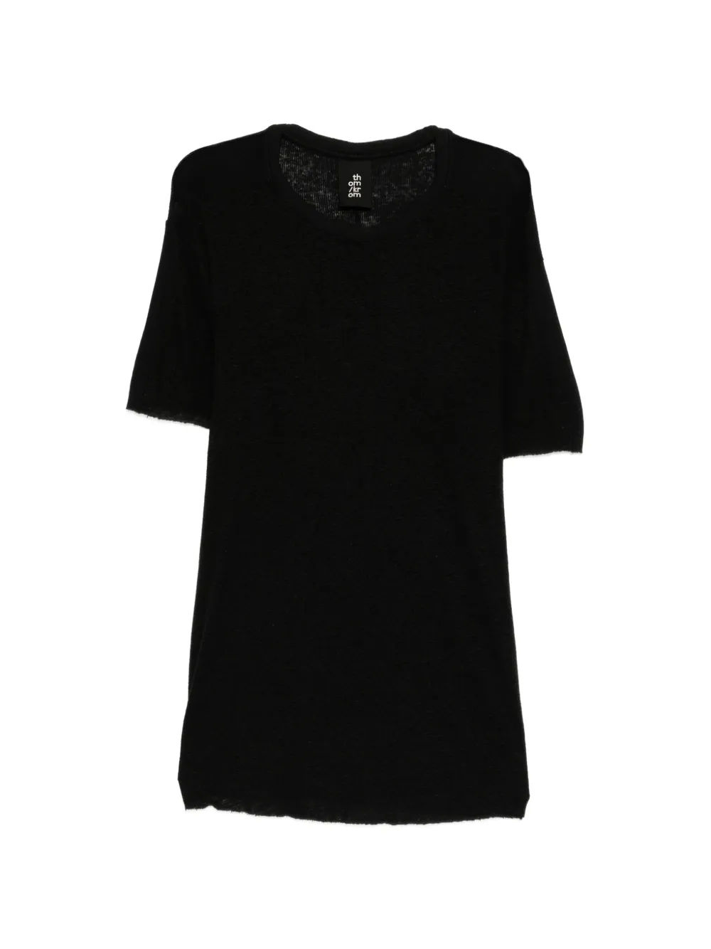 Thom Krom raw-edge panelled T-shirt - Nero