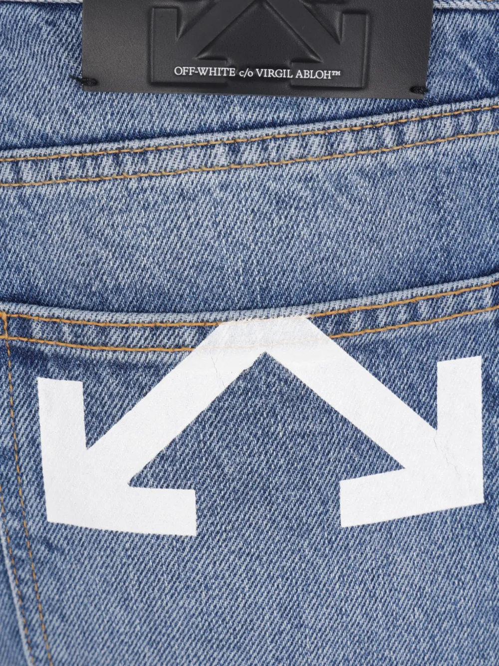 Off-White Jeans met logo Blauw