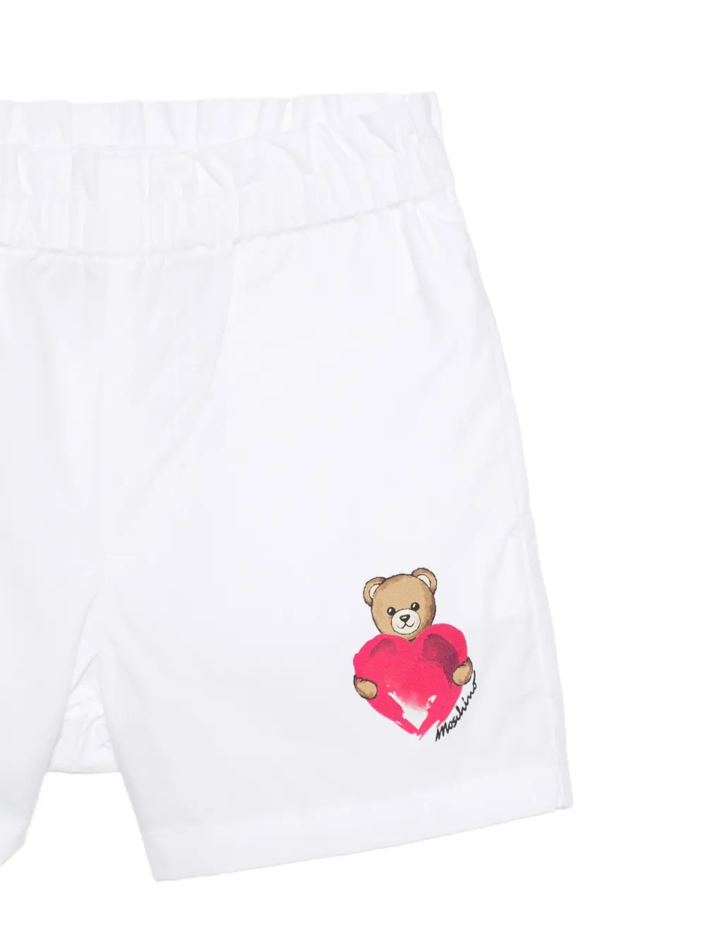 Moschino Kids Shorts met beerprint Wit