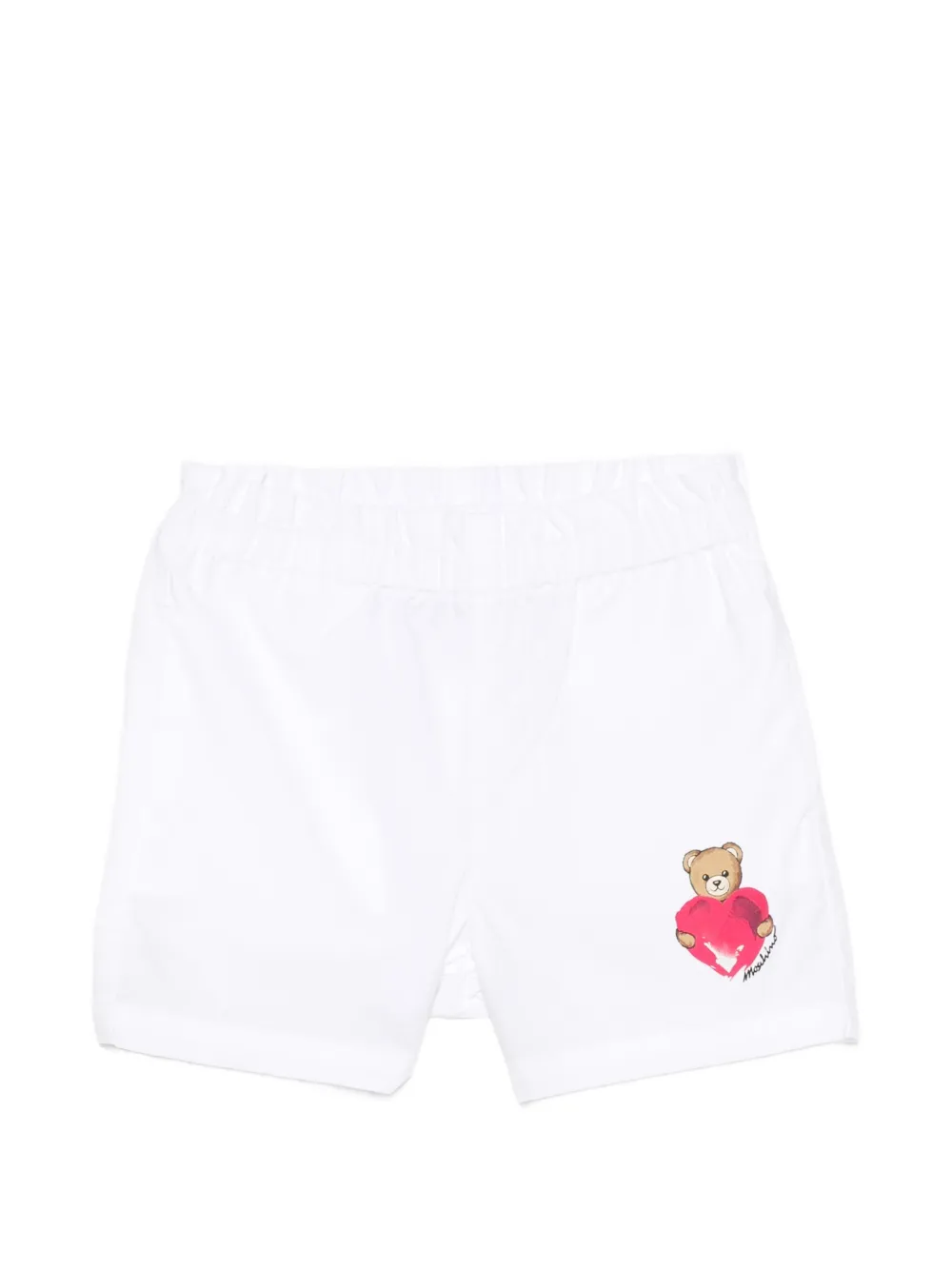 Moschino Kids bear-print shorts - Weiß