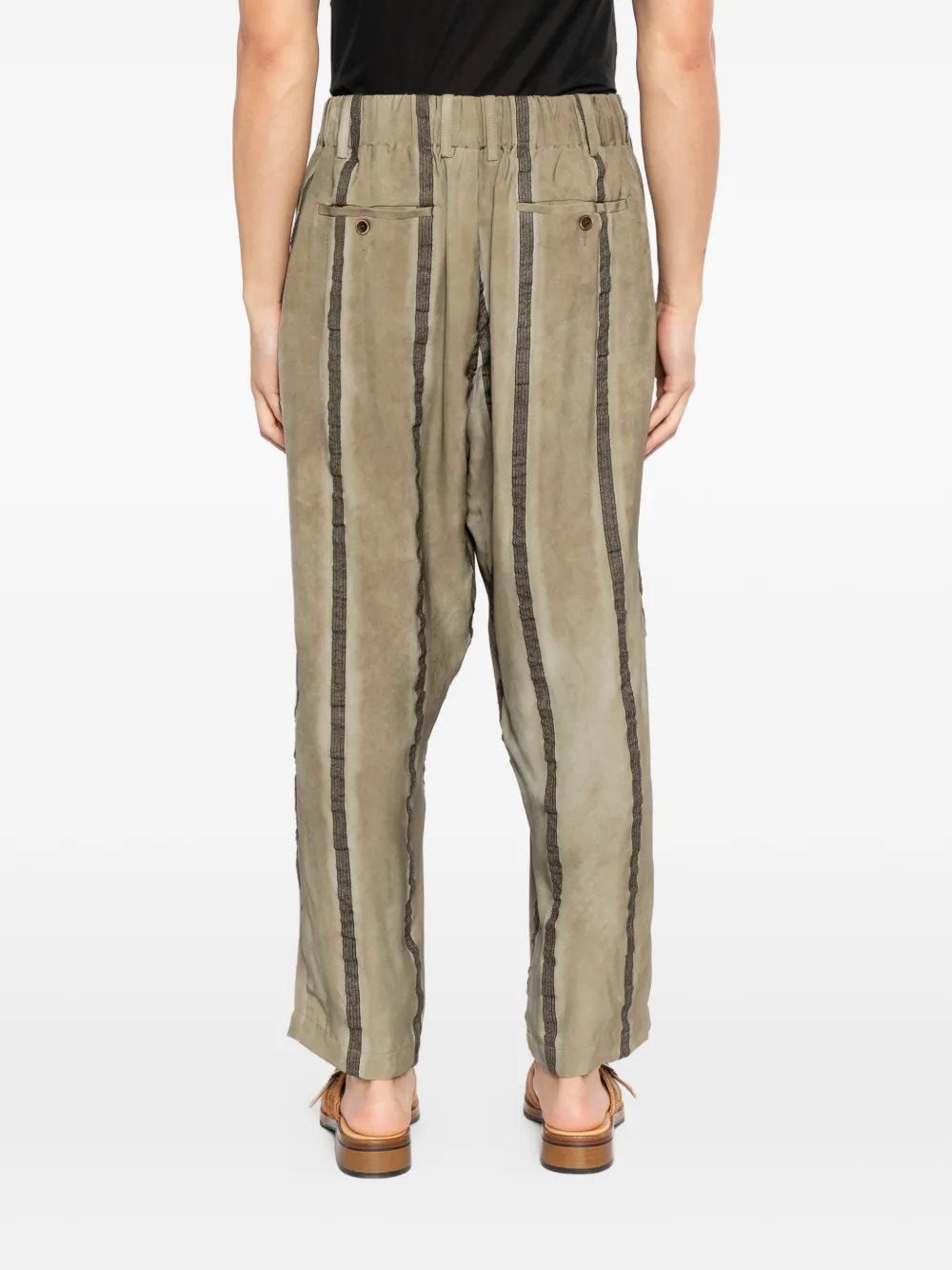 Uma Wang Gestreepte broek Grijs