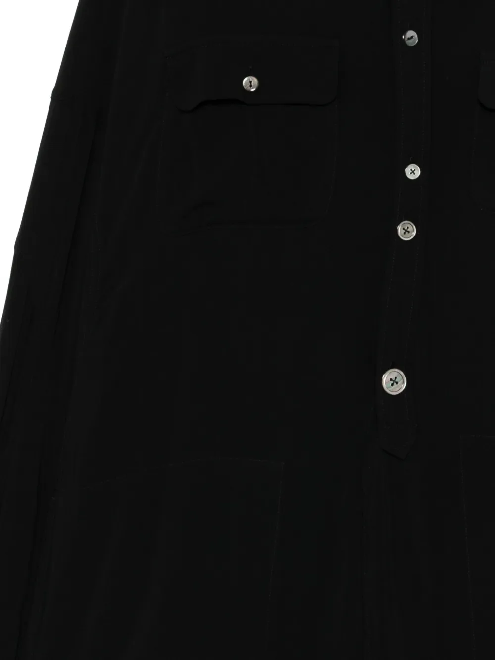 Undercover Overhemd met logopatch Zwart