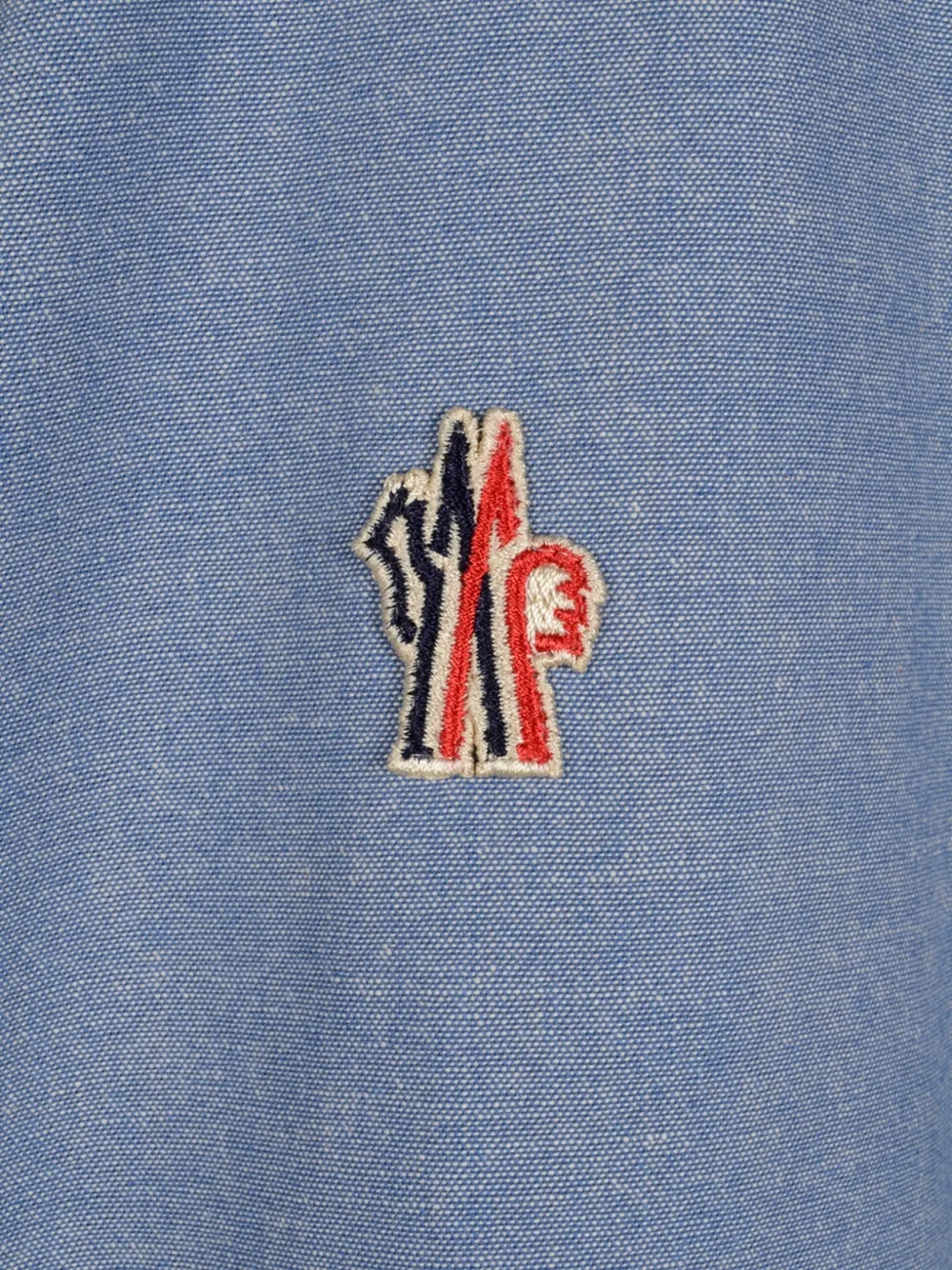 Moncler Grenoble Chambray overhemd met lange mouwen Blauw