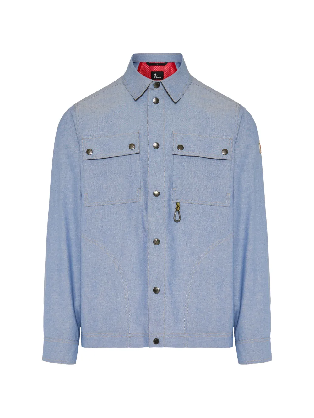 Moncler Grenoble Chambray overhemd met lange mouwen Blauw