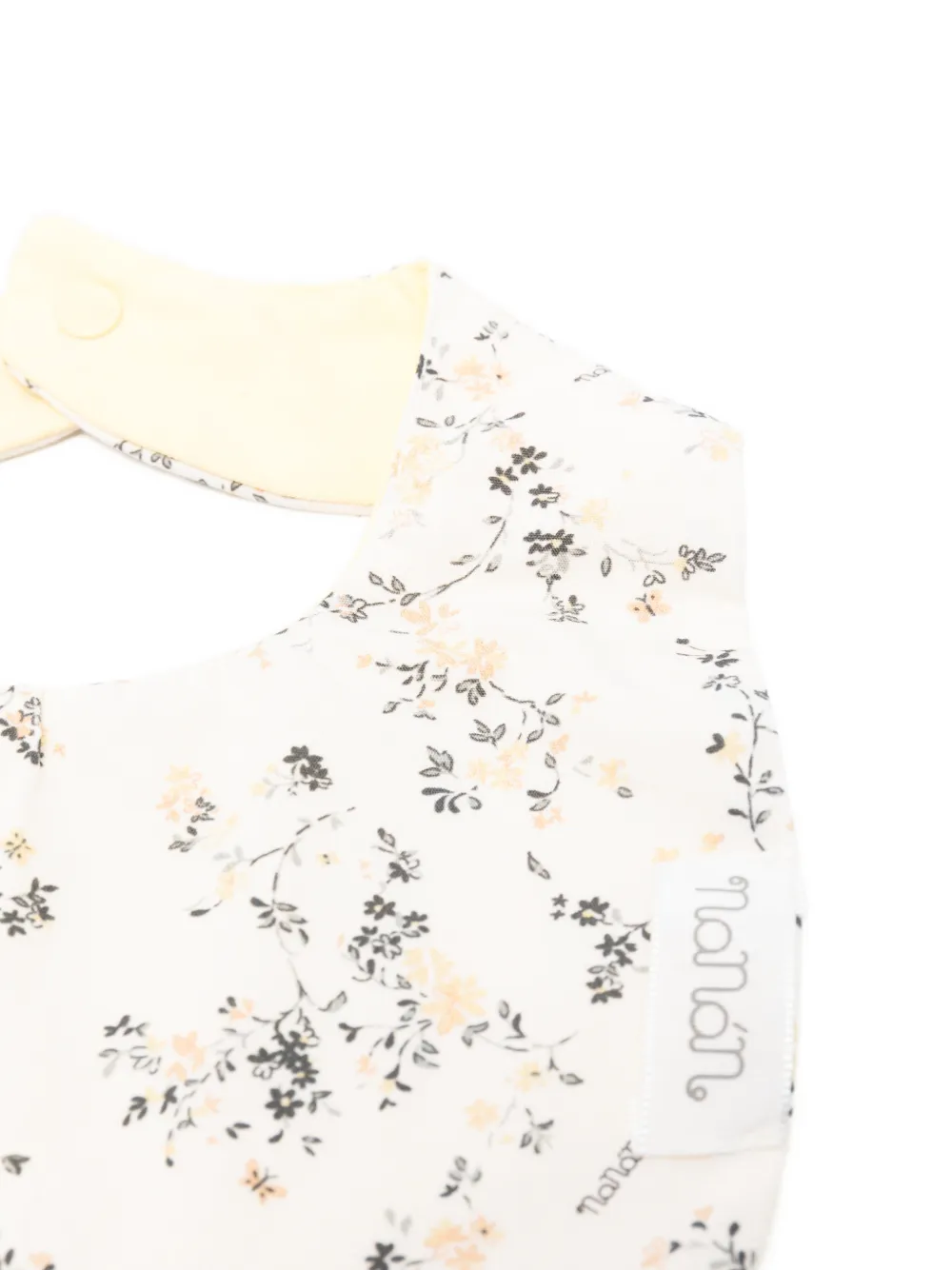  Nanan Babero Con Motivo Floral - Amarillo 