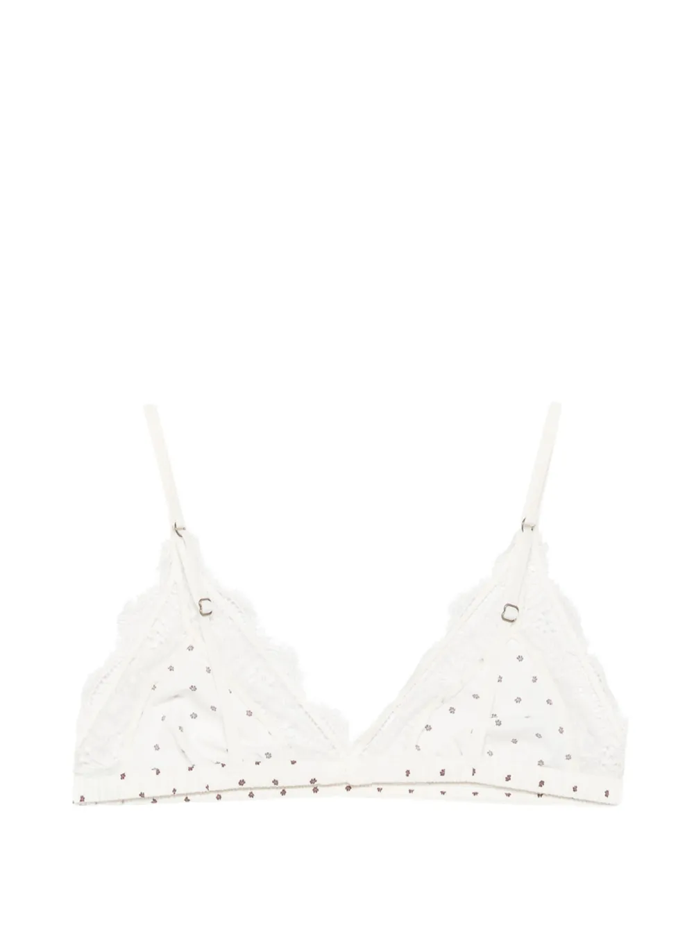  Rotate Birger Christensen Lace Triangle Bra - Neutrals 