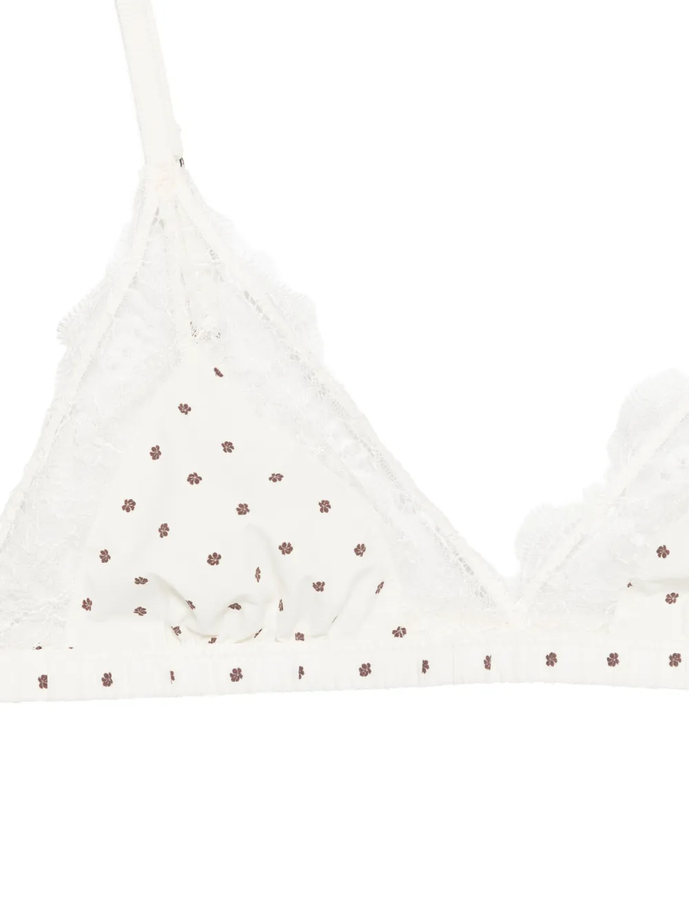  Rotate Birger Christensen Lace Triangle Bra - Neutrals 