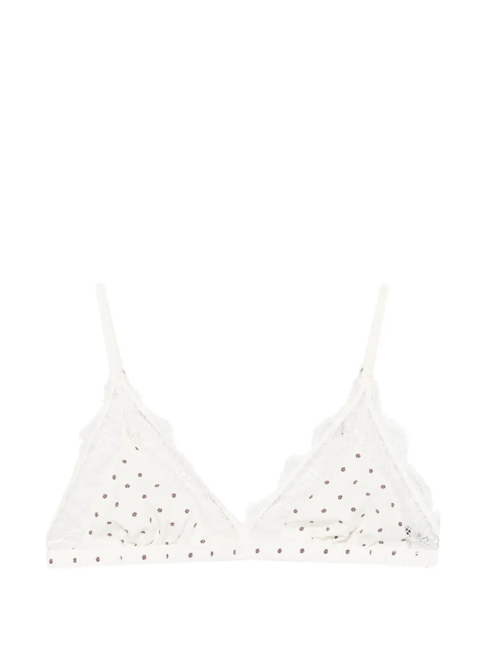 ROTATE BIRGER CHRISTENSEN lace triangle bra - Toni neutri