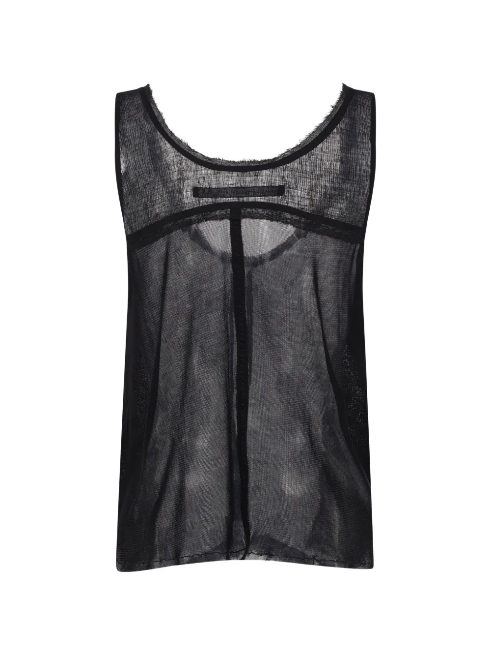  Yehuafan Frayed Top - Black 