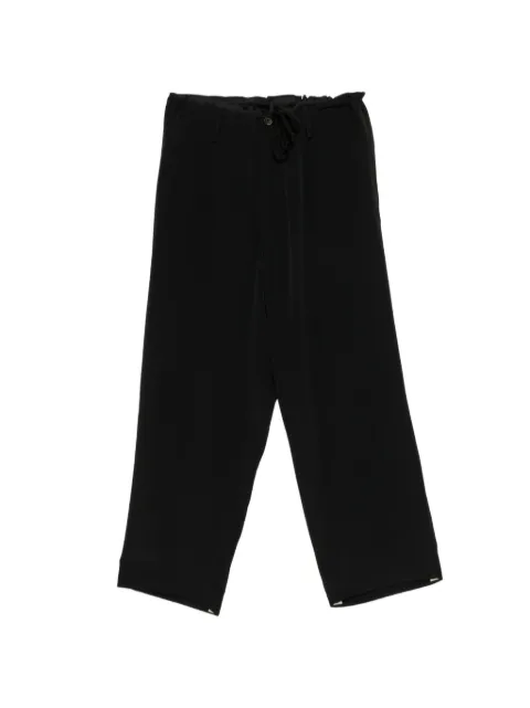 Y's drawstring straight leg trousers